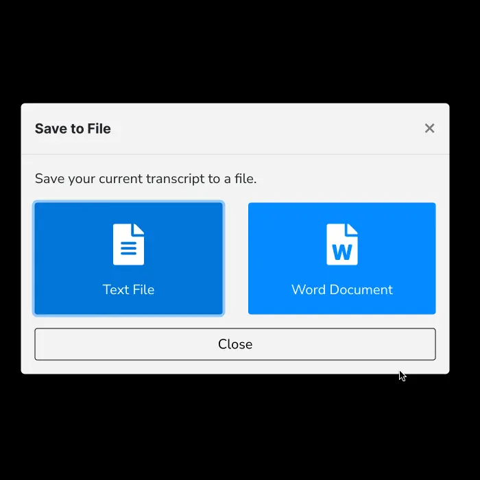 Export or save the file on your dashboard.